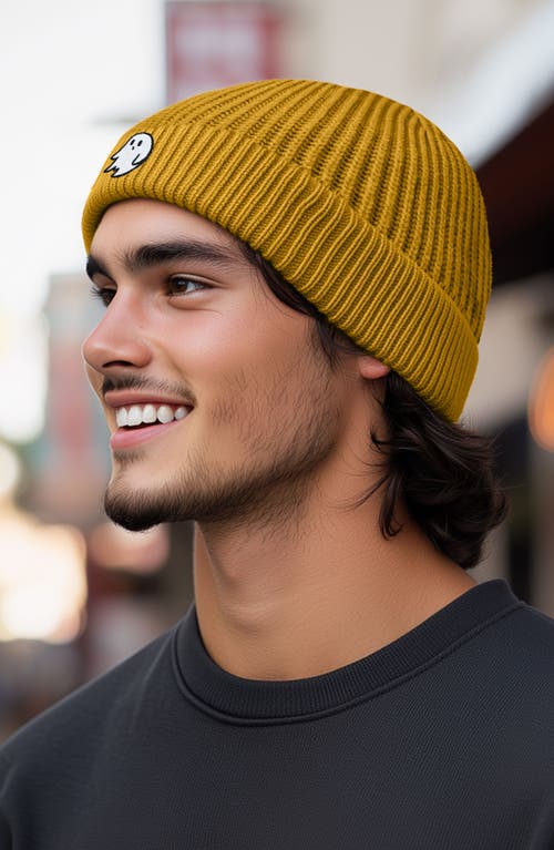 Dalix Ghost Fishermans Beanie Knit Watch Cap In Mustard
