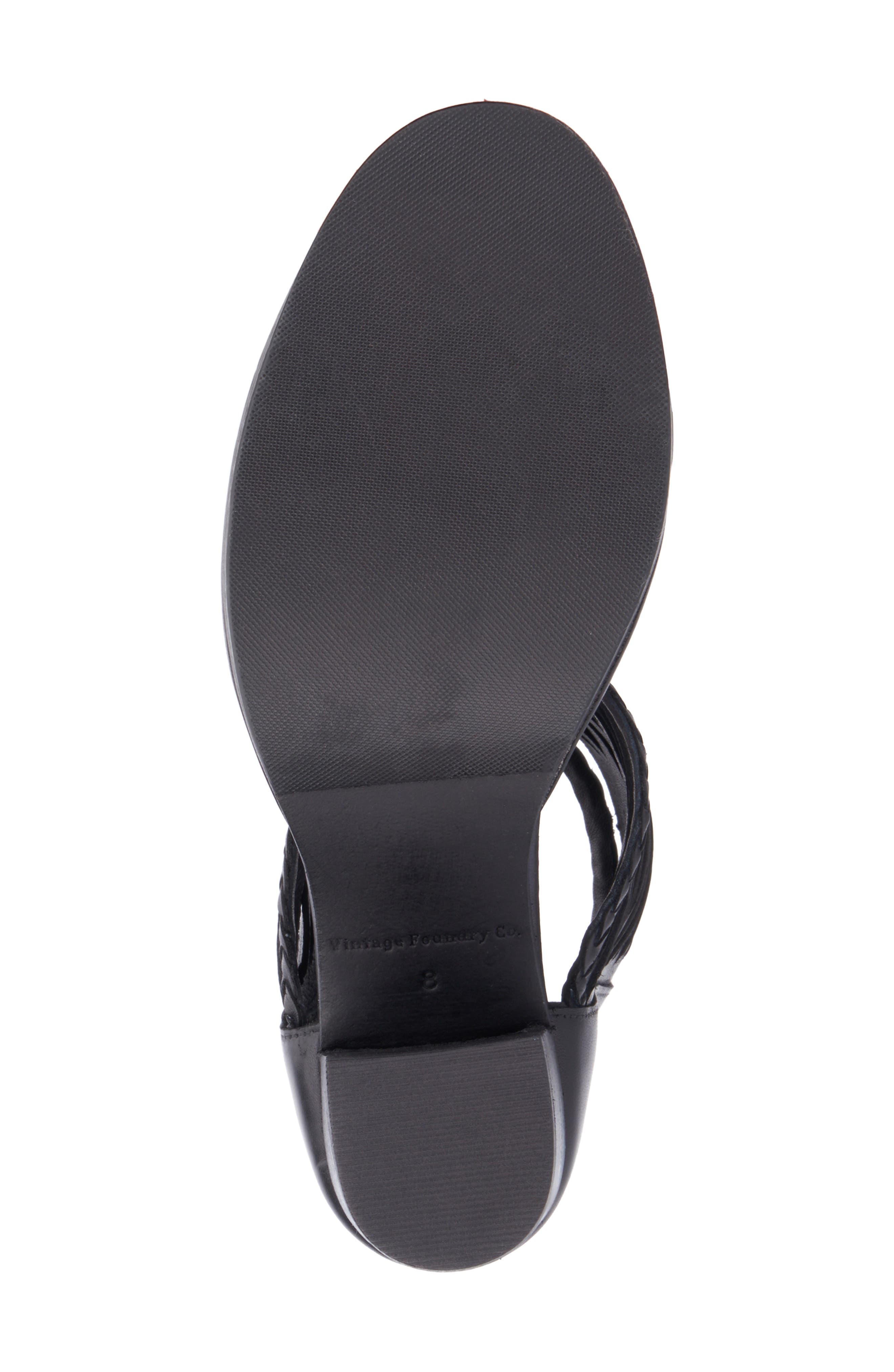 VINTAGE FOUNDRY Leila Fringe Sandal, Alternate, color, Black