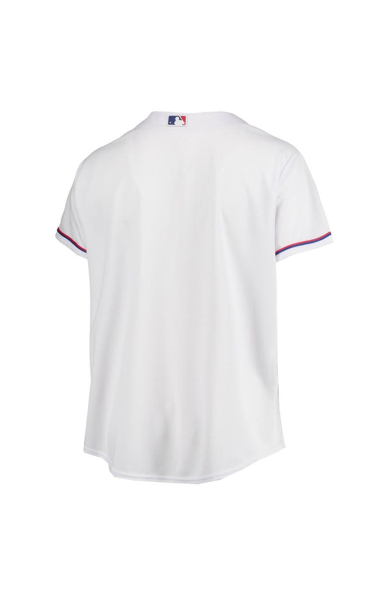 MAJESTIC Women's Majestic White Texas Rangers Plus Size Home Replica Team Jersey, Main, color,
