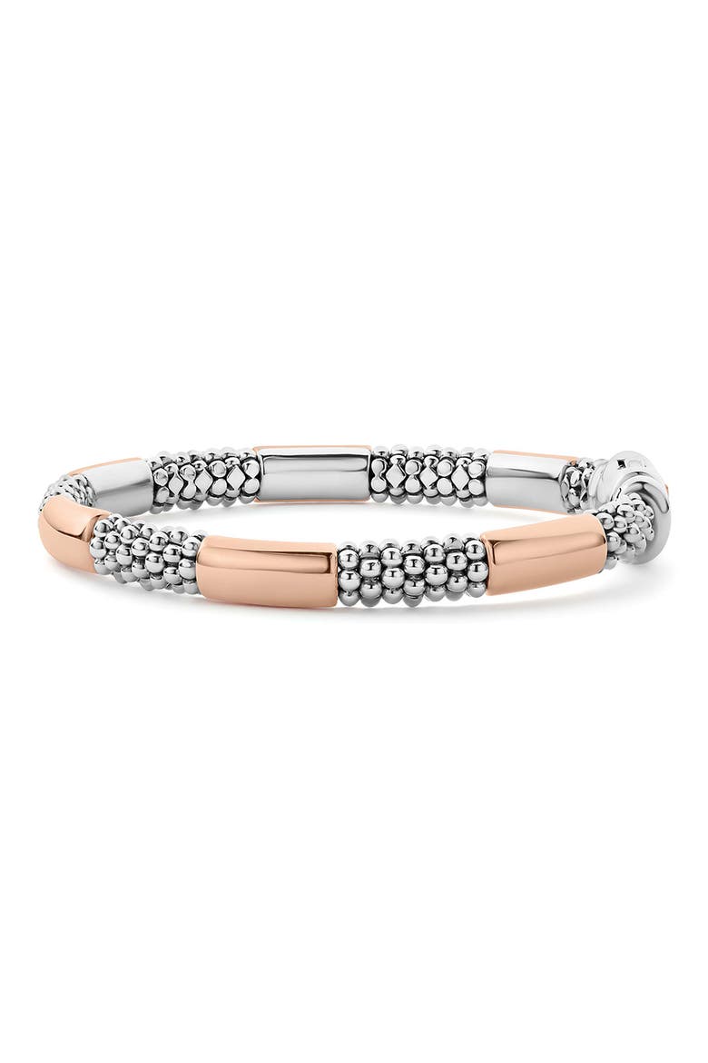 High Bar Caviar Rope Bracelet, Alternate, color, ROSE GOLD