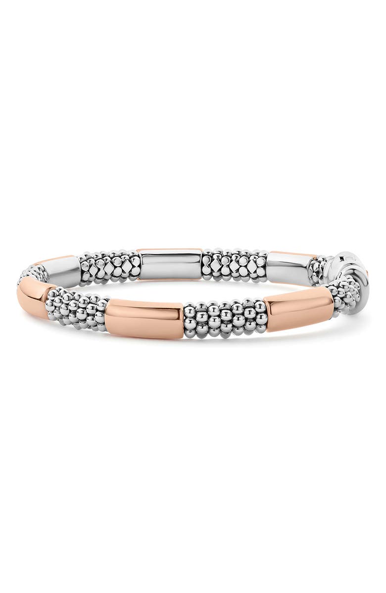 LAGOS High Bar Caviar Rope Bracelet, Alternate, color,