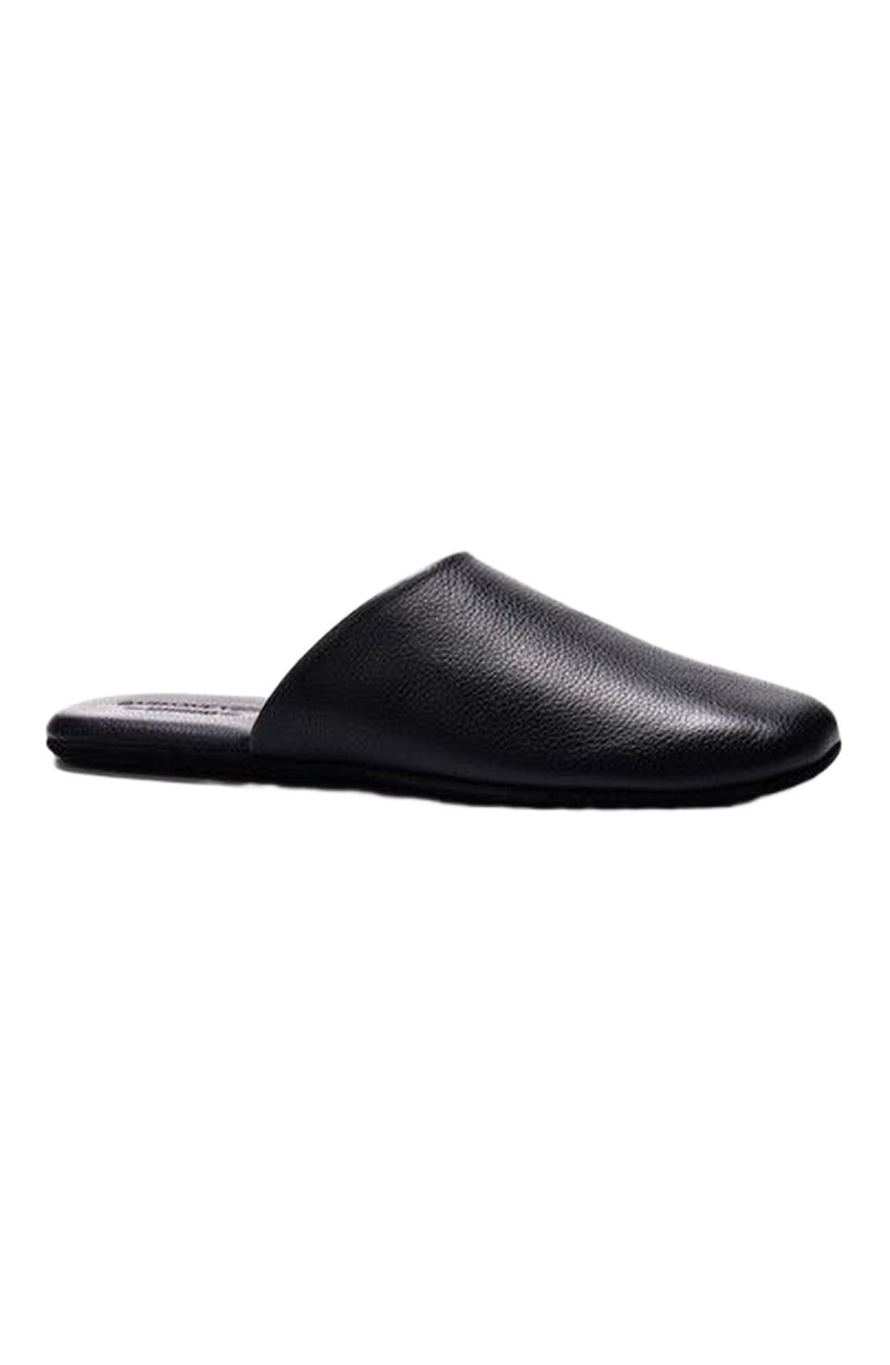 Anthony Veer Clark House Slippers, Main, color, Black Pebble Leather