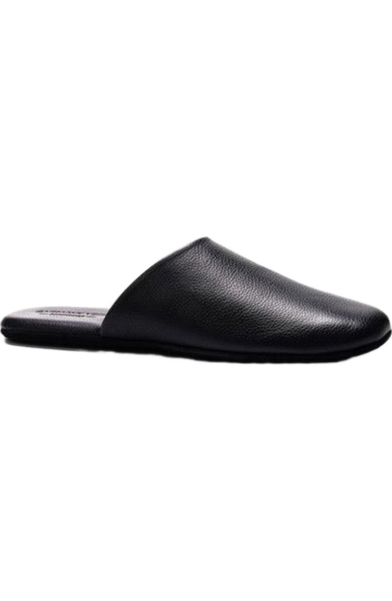 Anthony Veer Clark House Slippers, Main, color, Black Pebble Leather