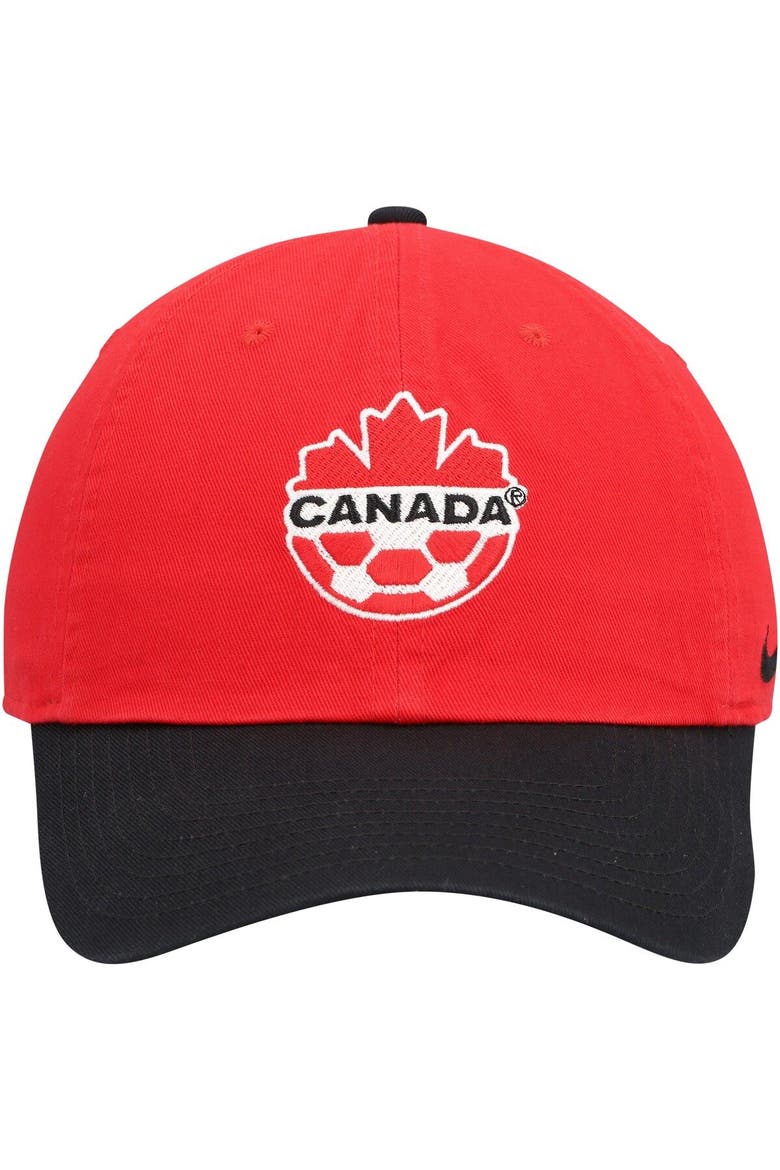Men's Nike Red/Charcoal Canada Soccer Campus Adjustable Hat, Alternate, color, Red
