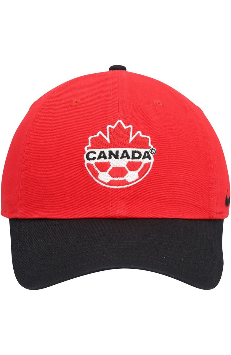 Nike Men's Nike Red/Charcoal Canada Soccer Campus Adjustable Hat, Alternate, color, Red