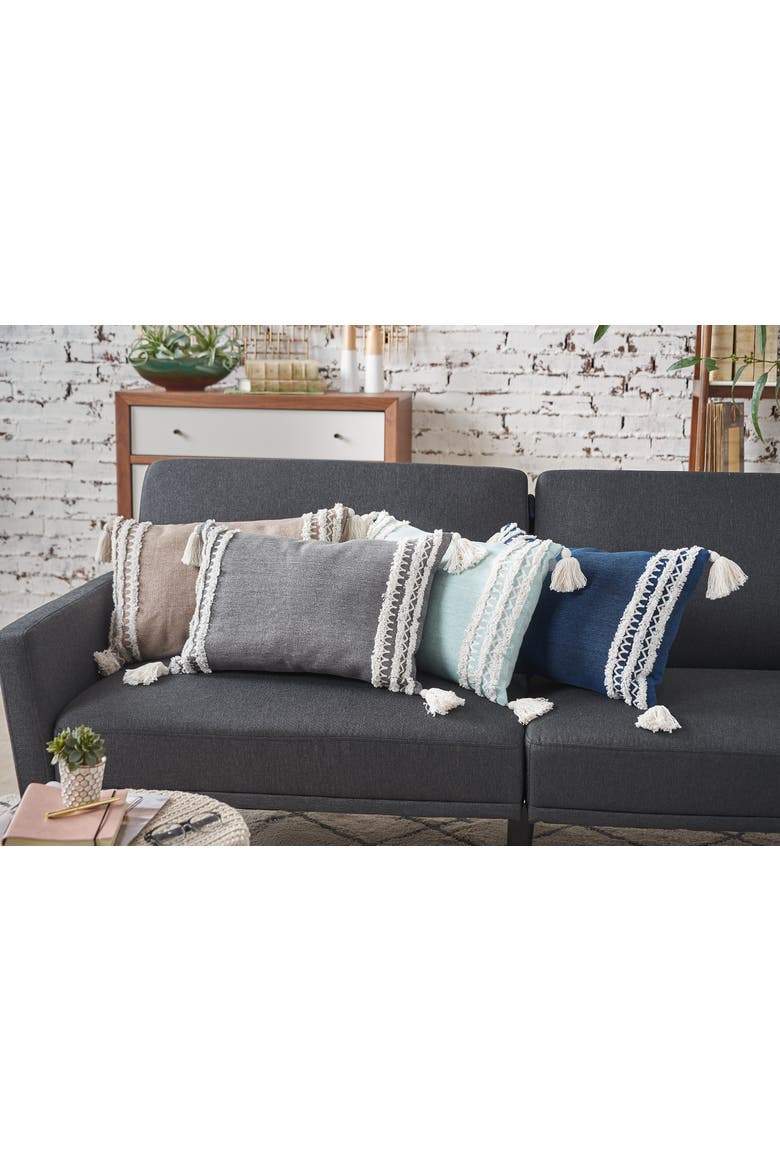 Neil Throw Pillow, Alternate, color, Beige