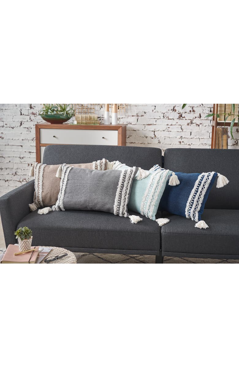 carol & frank Neil Throw Pillow, Alternate, color, Beige