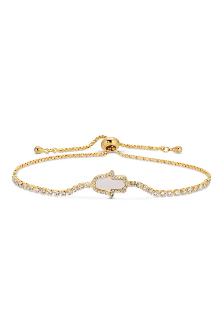 Nova Set of 2 Cubic Zirconia Slider Bracelets, Alternate, color, GOLD