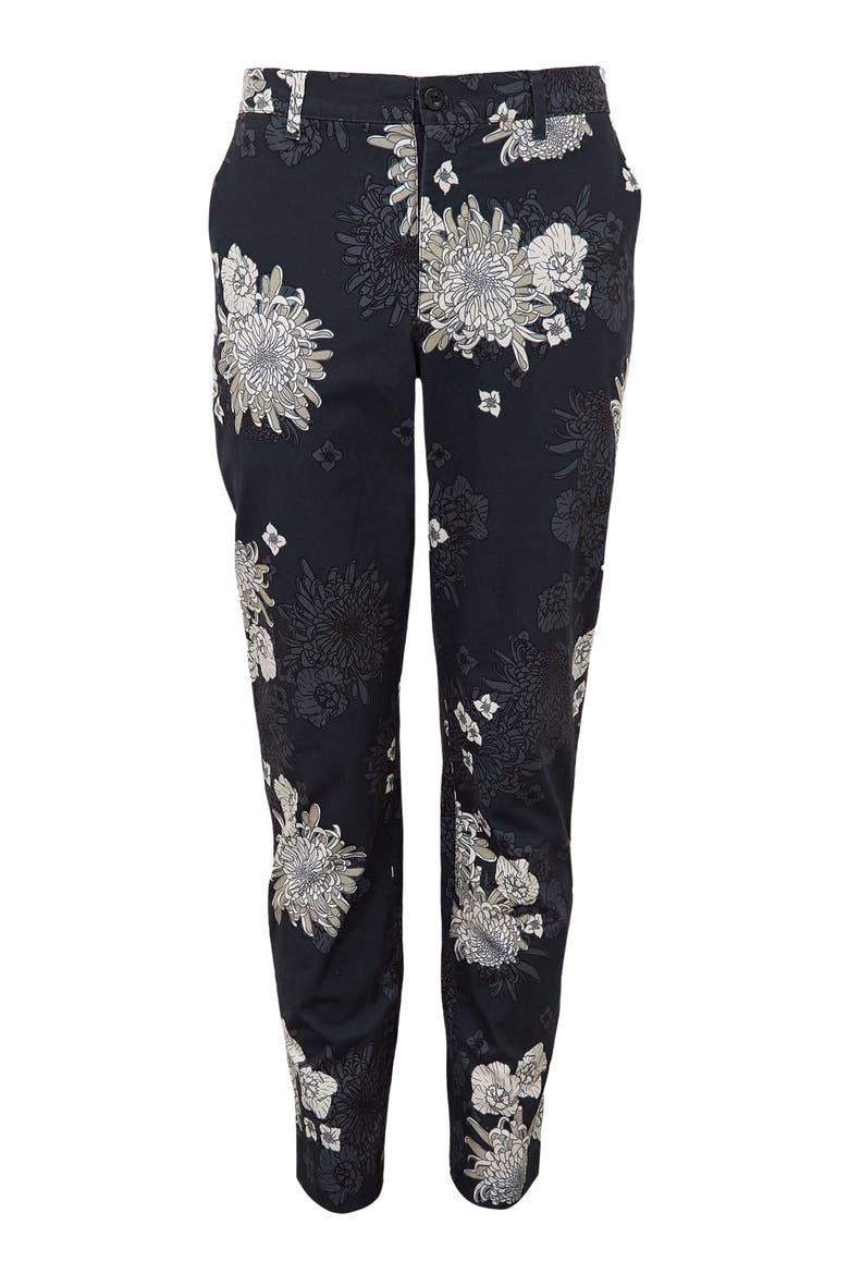 Charles Flat Front Chino Printed Pant, Alternate, color, Mumms Dream Black