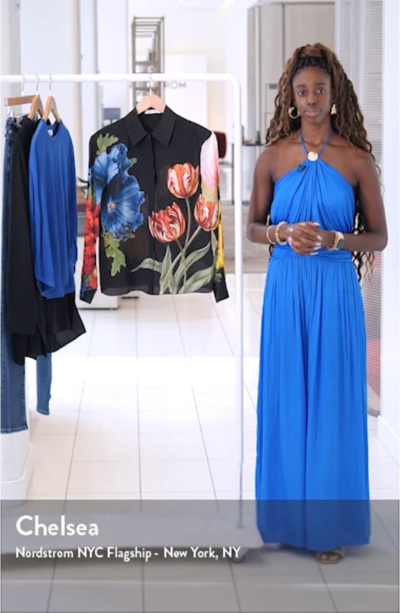 Willa Floral Silk Button-Up Shirt, sales video thumbnail