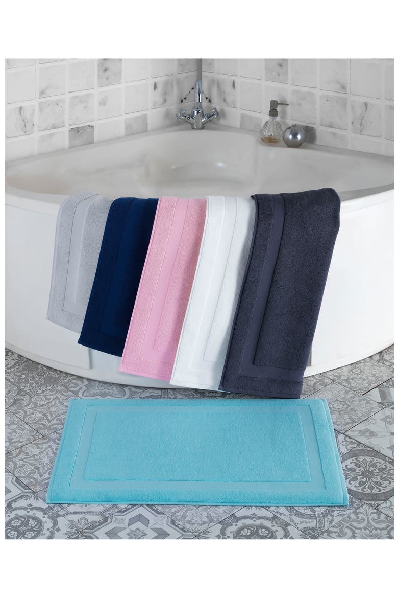 Solid Signature Cotton Bath Mat, Alternate, color, SEA GLASS