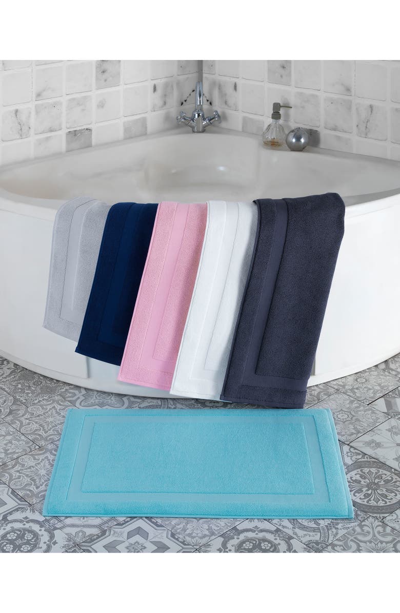 Brooks Brothers Solid Signature Cotton Bath Mat, Alternate, color, Anthracite