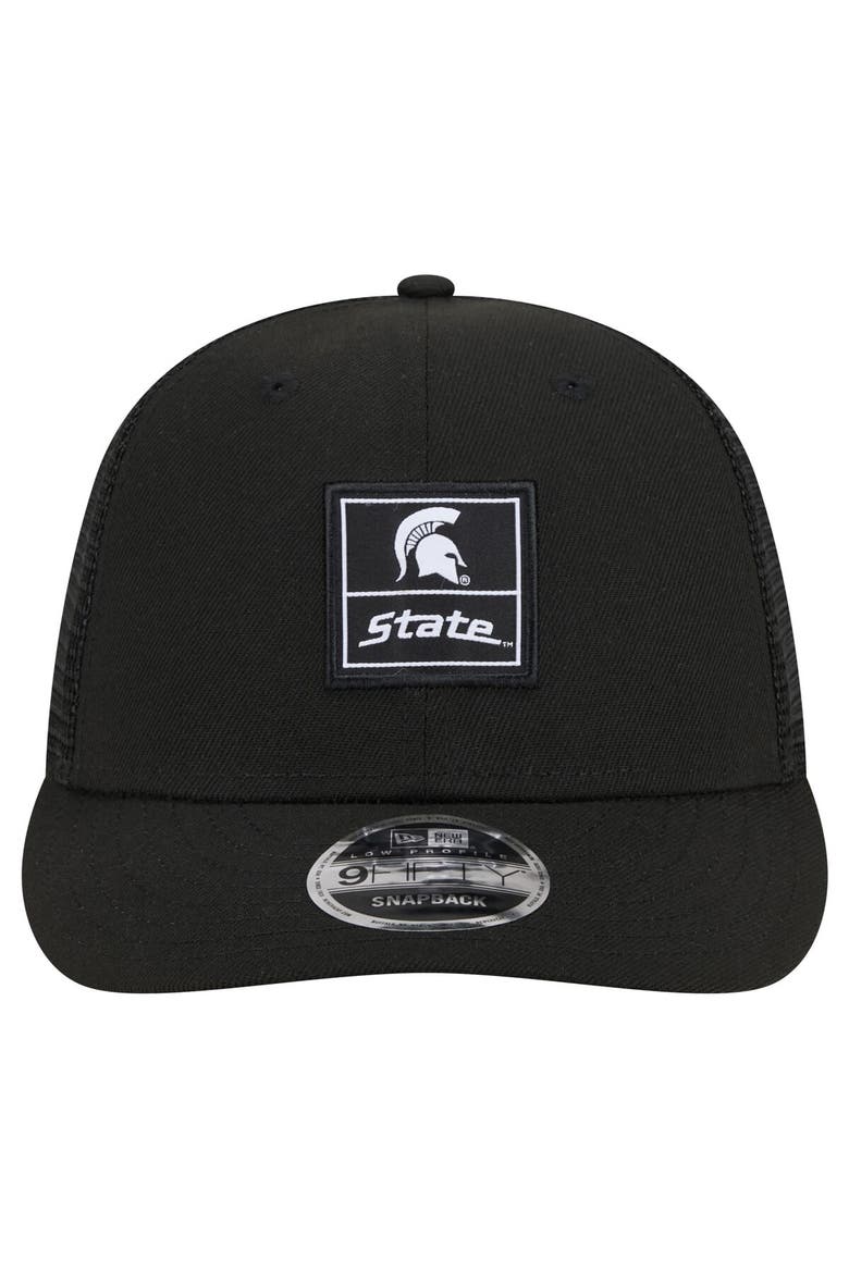 Men's New Era Black Michigan State Spartans Labeled 9FIFTY Snapback Hat, Alternate, color, Black