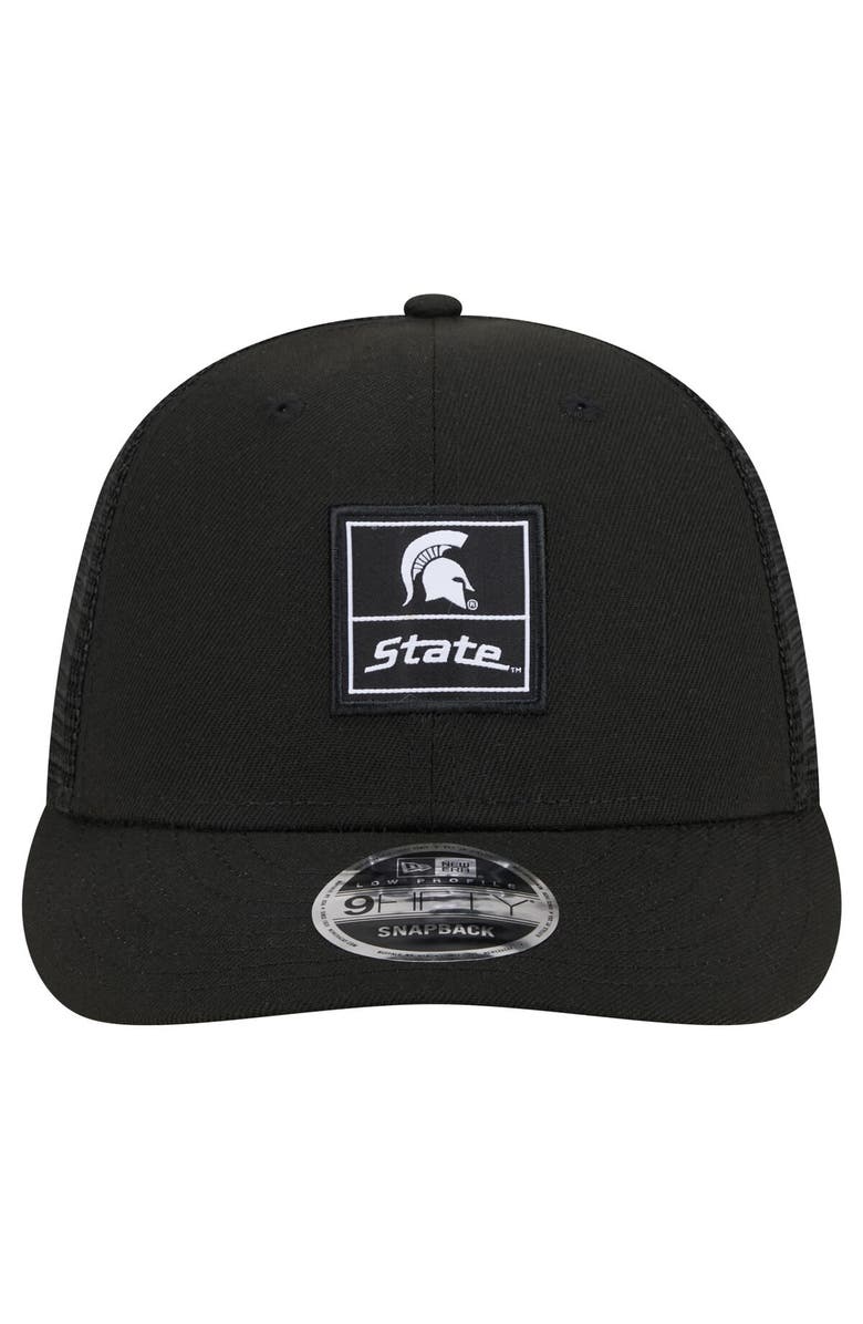 New Era Men's New Era Black Michigan State Spartans Labeled 9FIFTY Snapback Hat, Alternate, color,