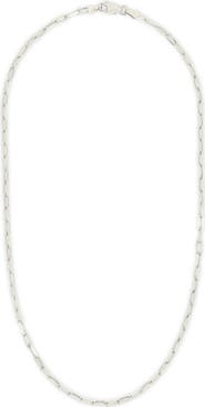 Sterling Forever Paper Clip Chain Necklace