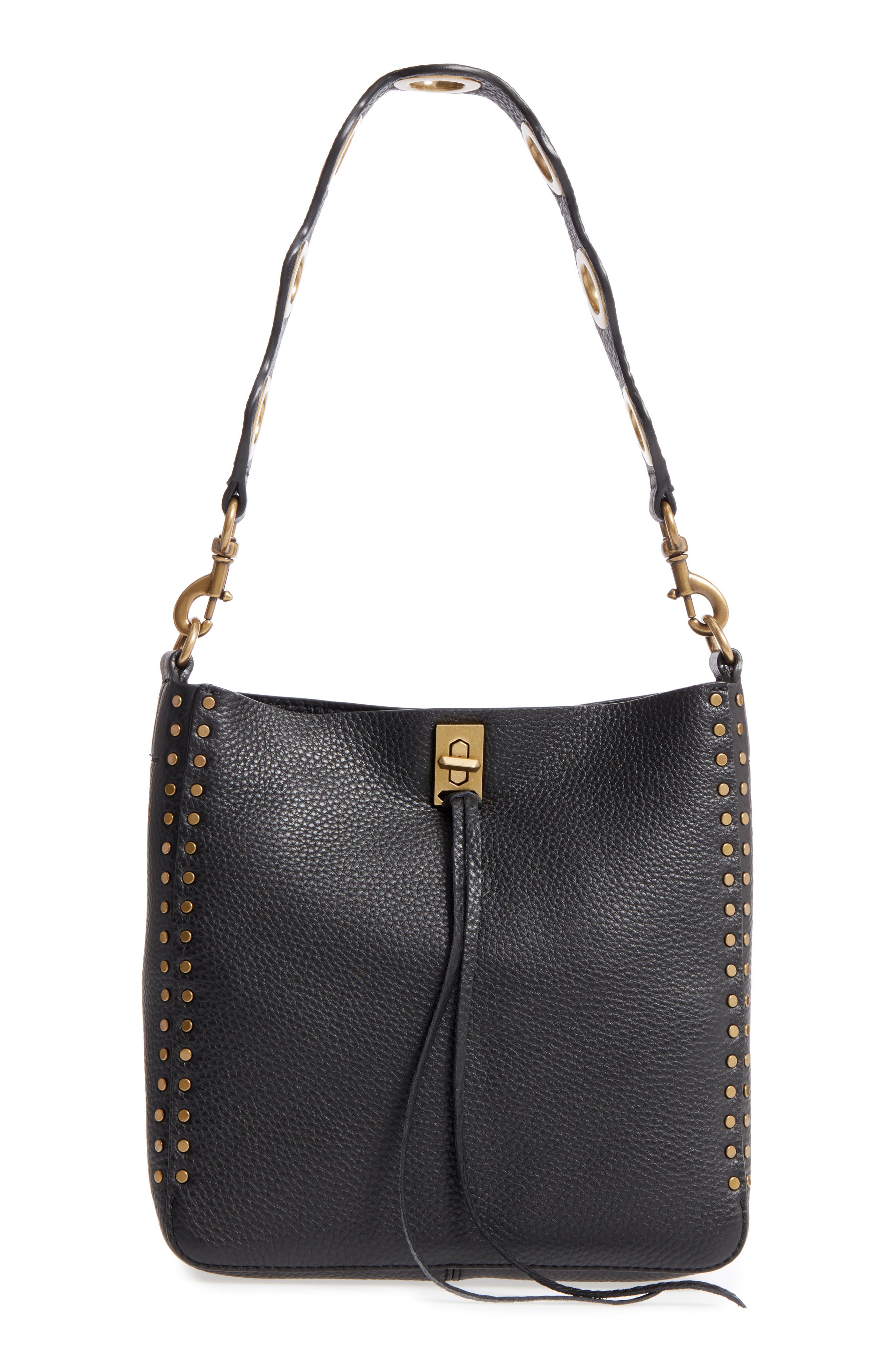 Rebecca Minkoff Small Darren Deerskin Leather Feed Bag, Main, color, 