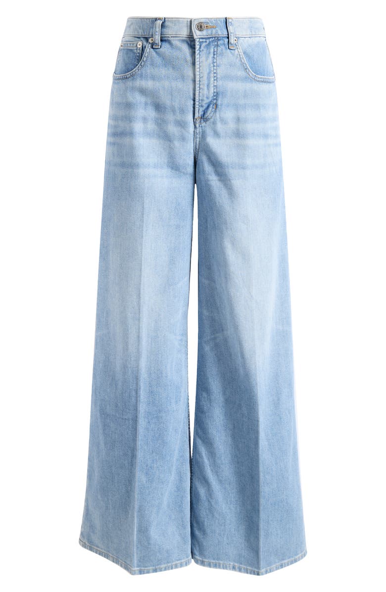 SPANX<sup>®</sup> SPANXsupersmooth<sup>™</sup> Authentic 360 Lightweight High Waist Super Wide Leg Jeans, Main, color, Seaside Blue