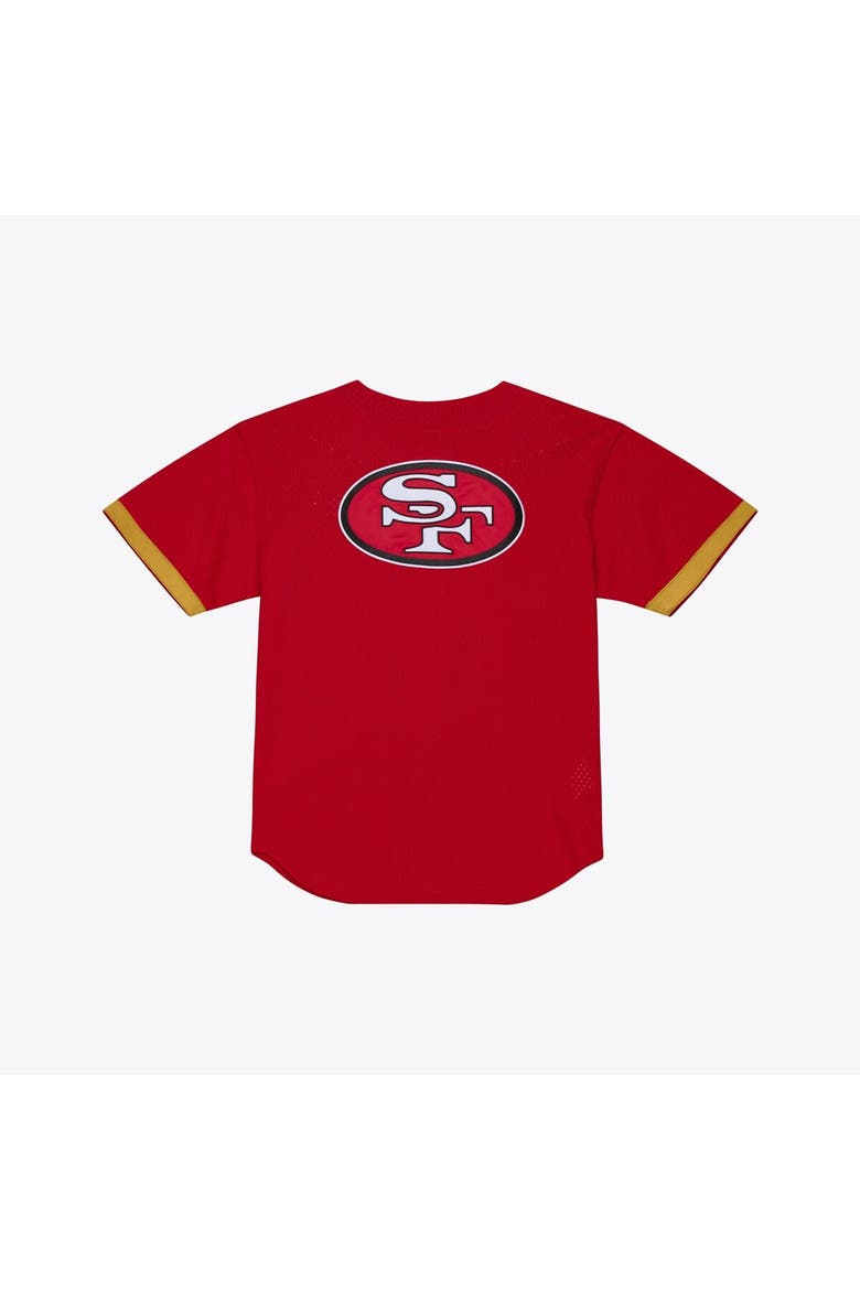 Men's Mitchell & Ness  Scarlet San Francisco 49ers Head Coach Mesh Full-Button Fashion Jersey, Alternate, color, Scarlet