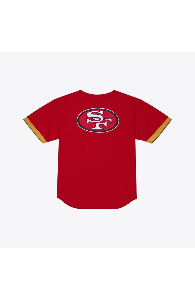 Mitchell & Ness Men's Mitchell & Ness  Scarlet San Francisco 49ers Head Coach Mesh Full-Button Fashion Jersey, Alternate, color, Scarlet