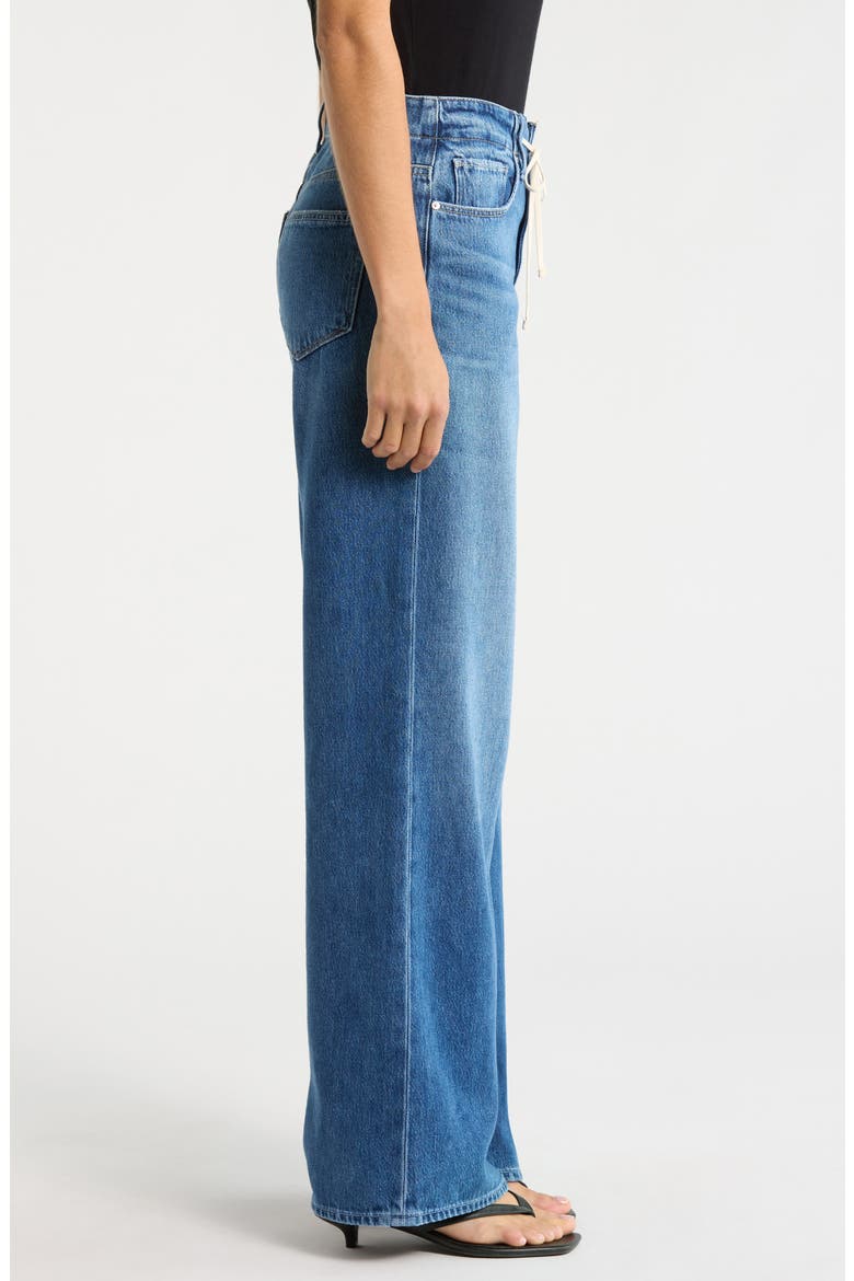 Zoey Tie Waist Wide Leg Jeans, Alternate, color, SERENITE