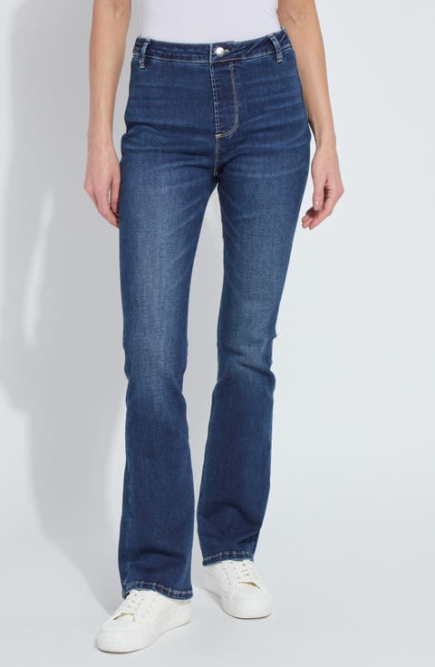 Estelle Pull-On High Waist Flare Jeans