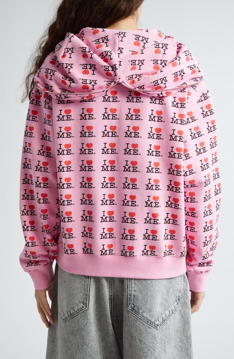 Ashley Williams I Heart Me Butterfly Cotton Blend Hoodie, Alternate, color, 