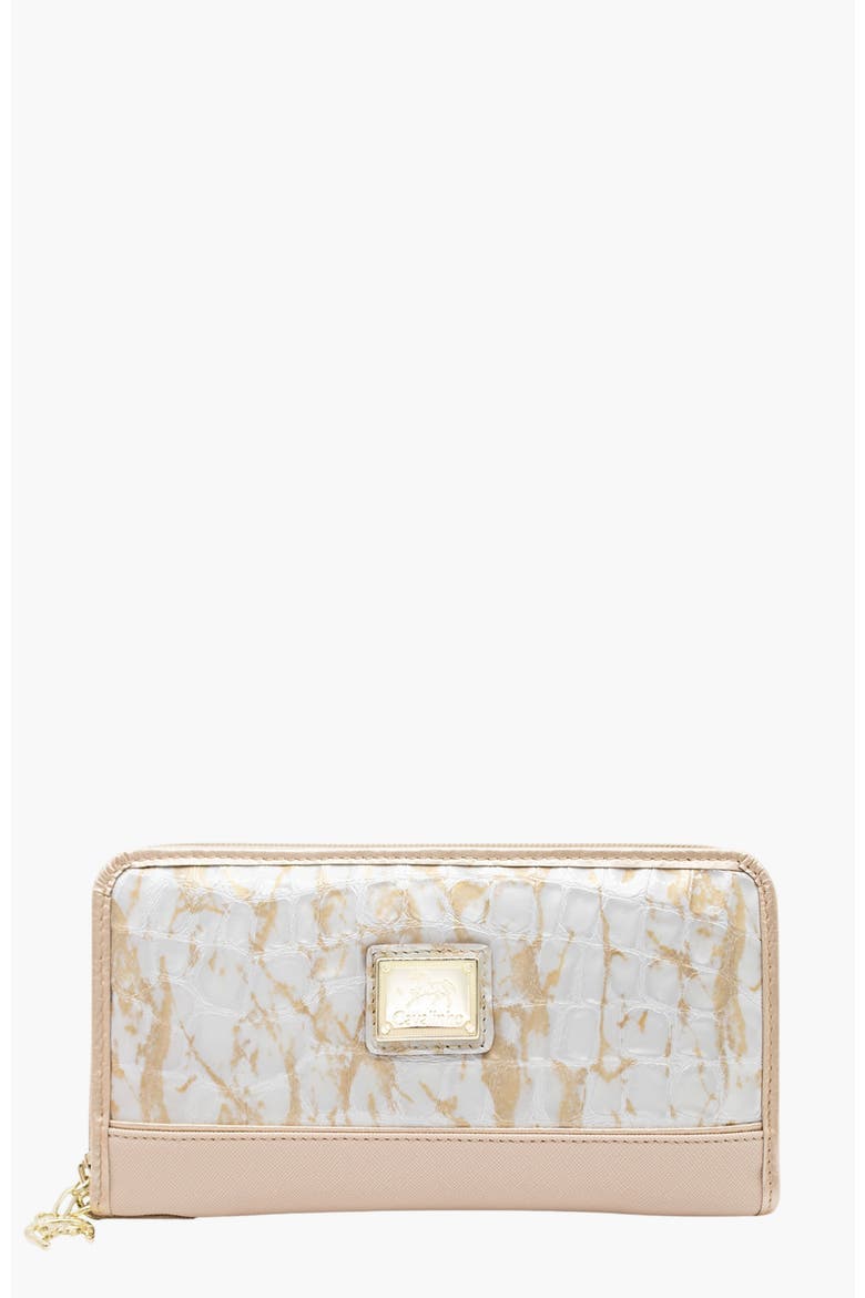 Mystic Wristlet Wallet 212, Main, color, Beige / White