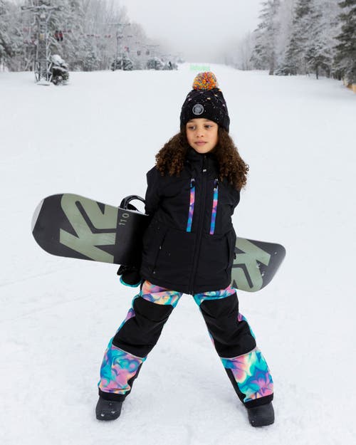 Deux Par Deux Girl Two-piece Teknik Snowsuit In Multi