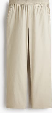 H&M Easy Care Loose Fit Linen-blend Trousers