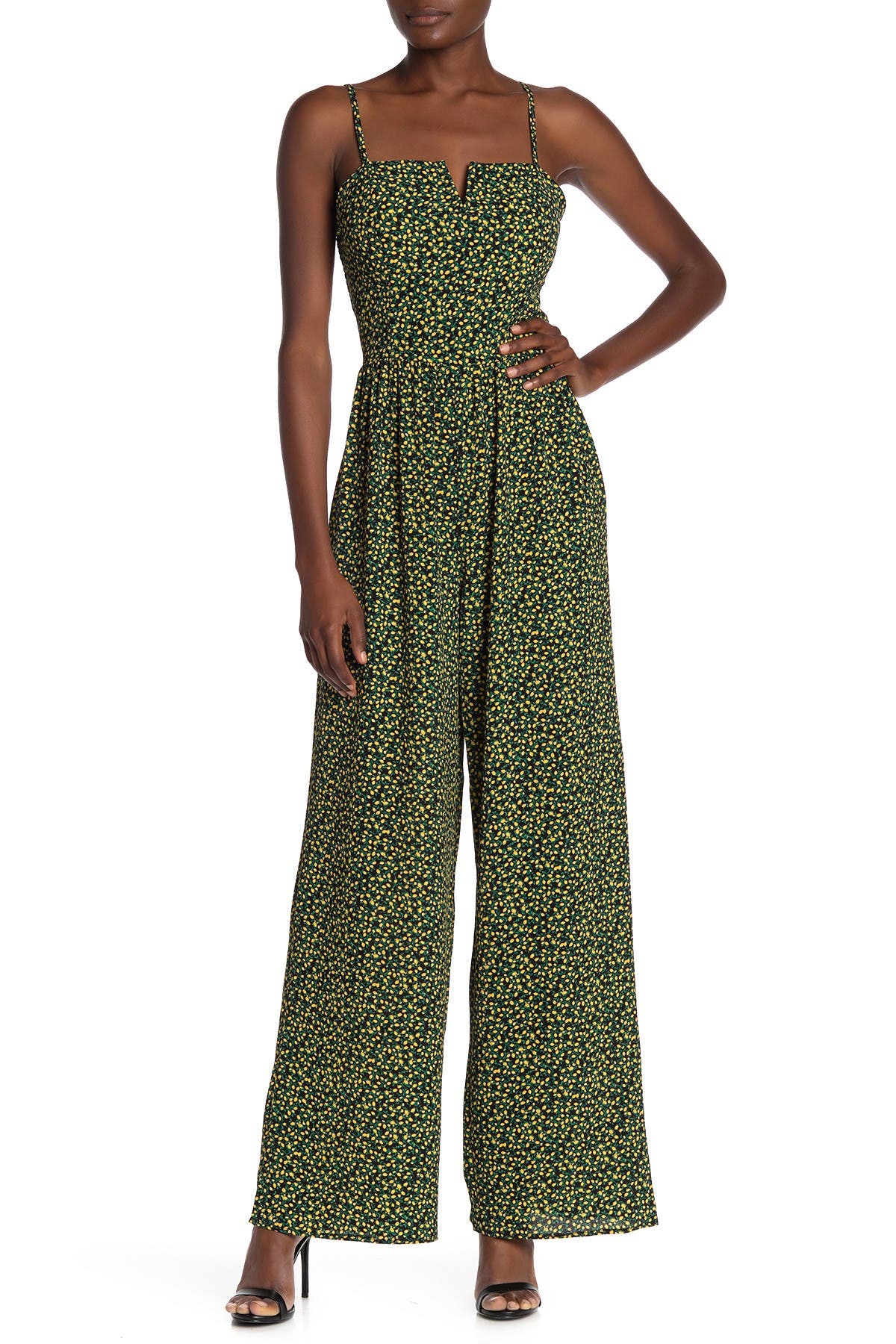 MAX AND ASH V-Wire Ditsy Jumpsuit (Women) | Nordstromrack