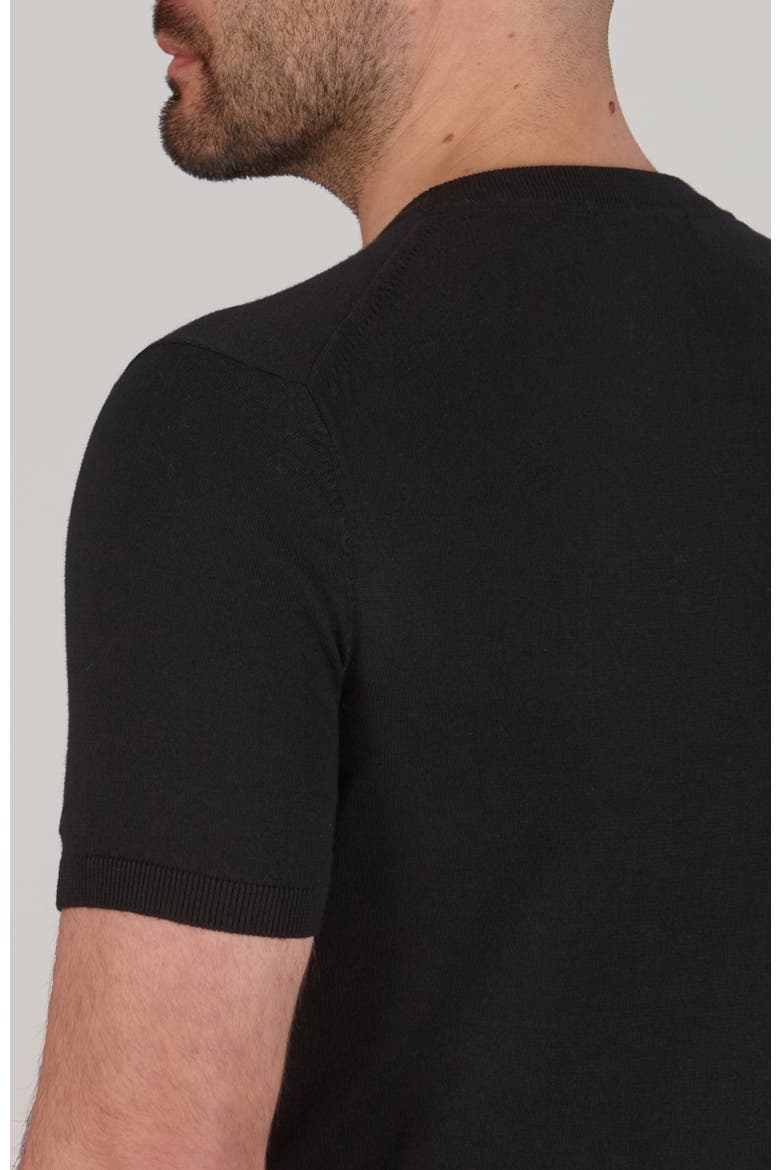 100% Ultra Fine Cotton Knitted T-shirt, Alternate, color, Black
