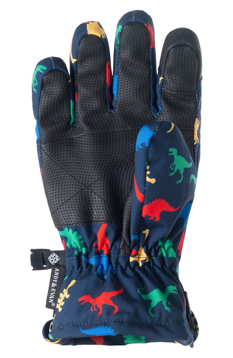 Andy & Evan Kids' Zip Gloves, Alternate, color, Navy