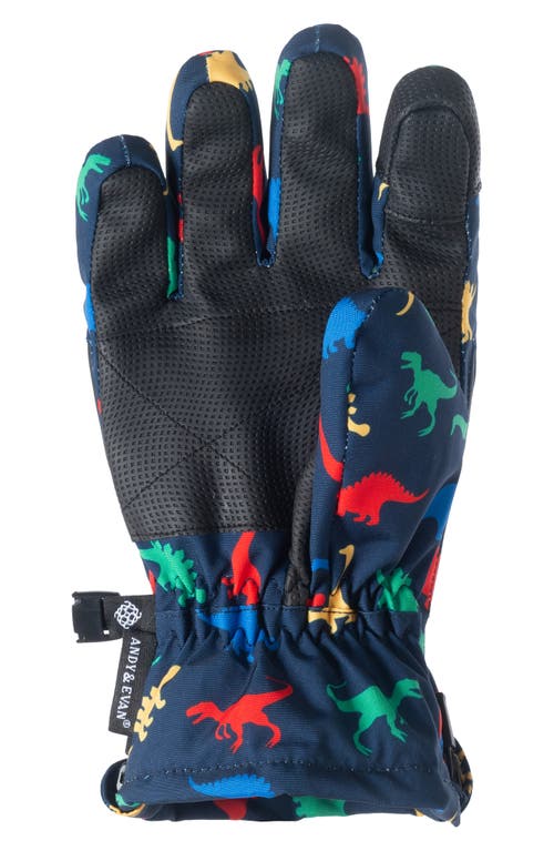 Andy & Evan Kids' Zip Gloves In Blue