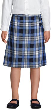 Lands' End School Uniform Girls Plaid A-line Skirt Below the Knee