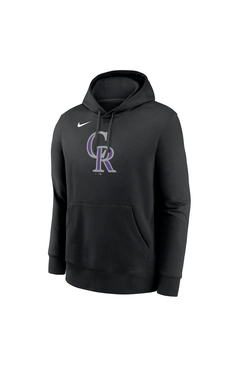 Nike Men's Nike Black Colorado Rockies Logo Club Fleece Pullover Hoodie, Alternate, color, Black