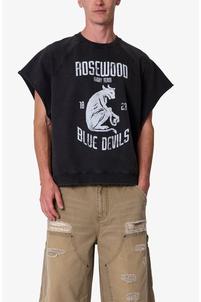 Rosewood Distressed Graphic Cutoff T-Shirt, Alternate, color, WASHED BLACK