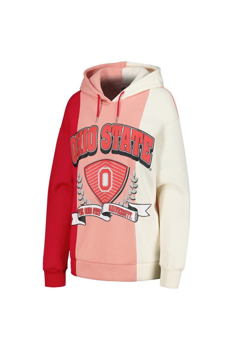 Women's Gameday Couture Scarlet Ohio State Buckeyes Hall of Fame Colorblock Pullover Hoodie, Alternate, color, Scarlet