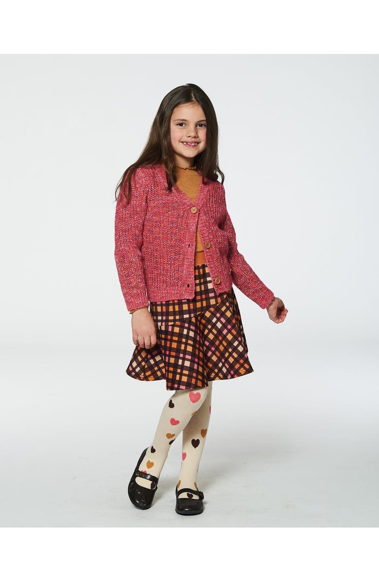 Deux par Deux Girl's Knit Cardigan Magenta, Alternate, color,
