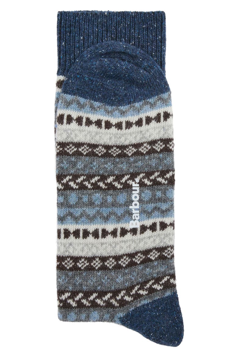 Assorted 2-Pack Neppy & Fair Isle Wool Blend Socks, Alternate, color, MIDNIGHT OAK MIX