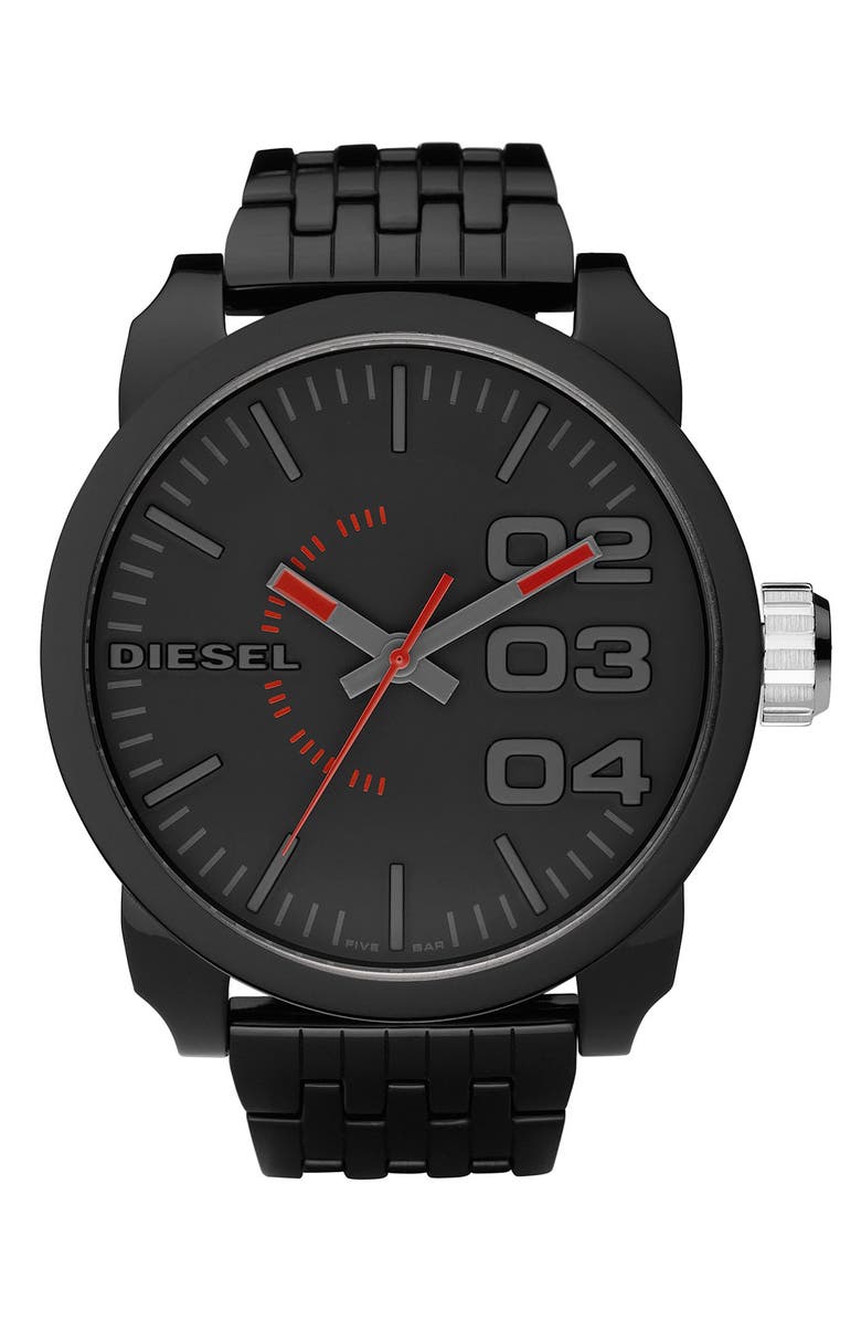 DIESEL<sup>®</sup> 'Franchise' Oversized Round Bracelet Watch, 59mm x 67mm, Main, color, 