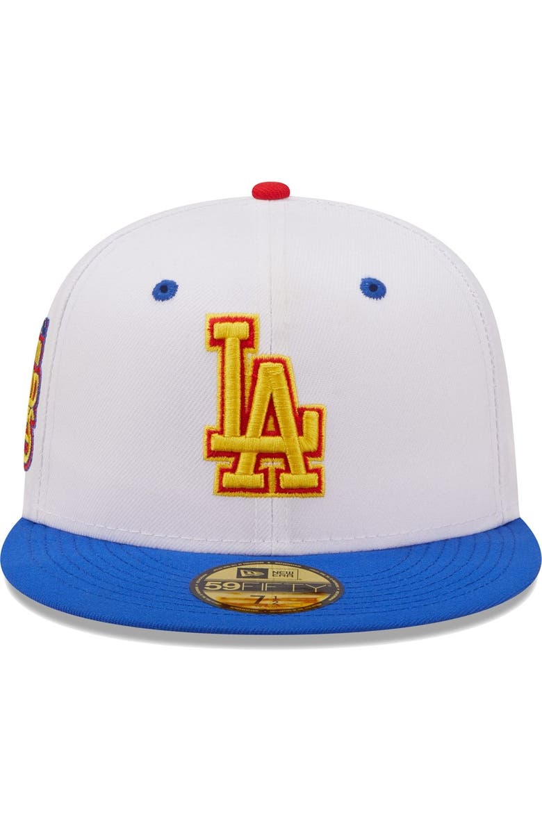 New Era Men's New Era White/Royal Los Angeles Dodgers 75th World Series Cherry Lolli 59FIFTY Fitted Hat, Alternate, color, White