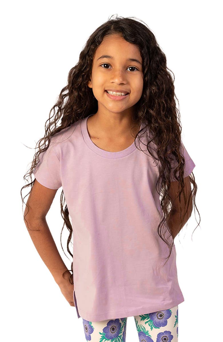 Mightly Organic Cotton Girls Extended Length T-Shirt 3-pack, Alternate, color, Rapture Rose, Pink & White