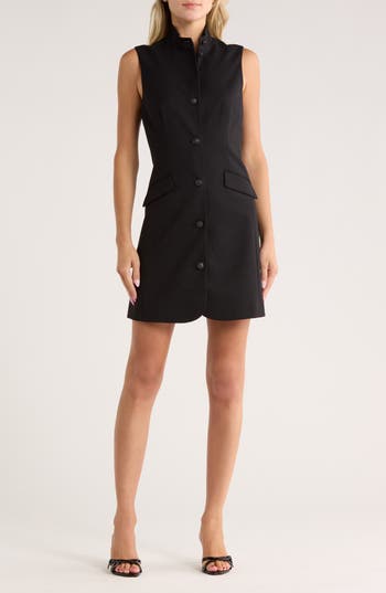 Rag & Bone Sadie Wool Blend Shift Dress In Black