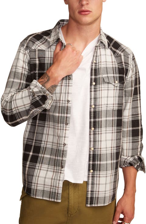 Sulfur Masa Plaid Snap-Up Western Shirt