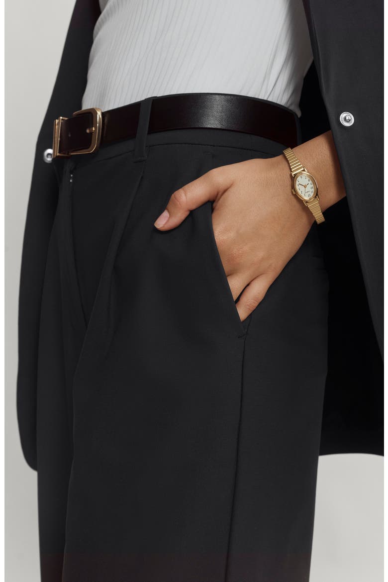 Commuter Pleat Pants, Alternate, color, BLACK