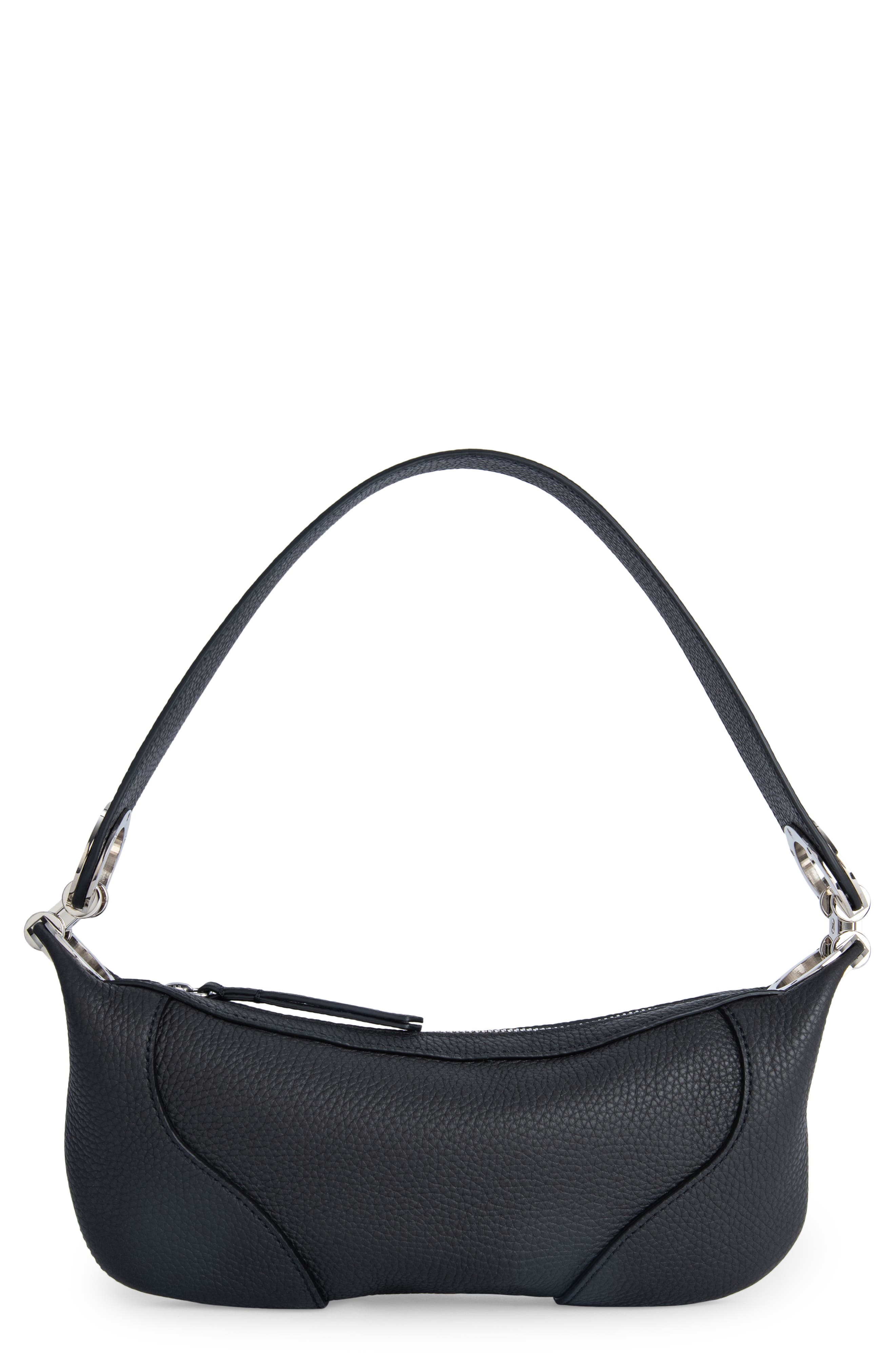 By Far Mini Amira Leather Shoulder Bag, Main, color, 