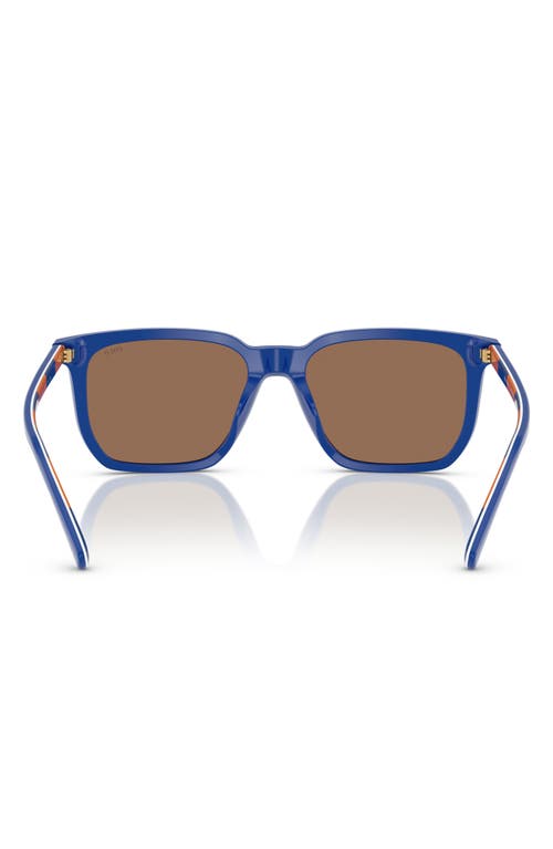 Ralph Lauren Ralph By 55mm Rectangular Sunglasses In Dark Brown
