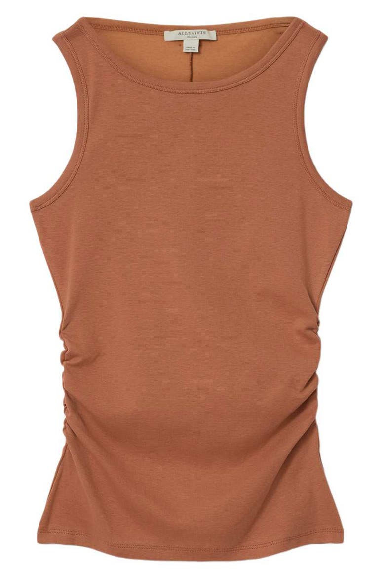 Katarina Stretch Cotton Tank, Alternate, color, PECAN BROWN