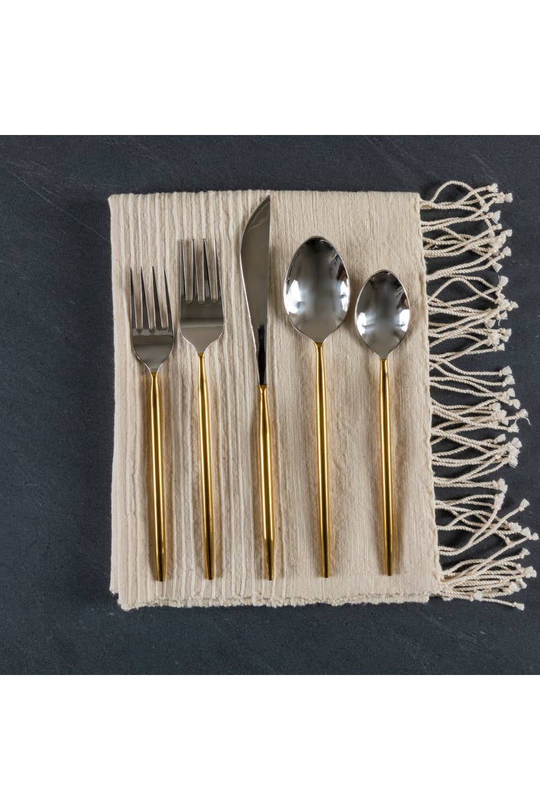 Sun and Moon Flatware Set, Alternate, color, Gold