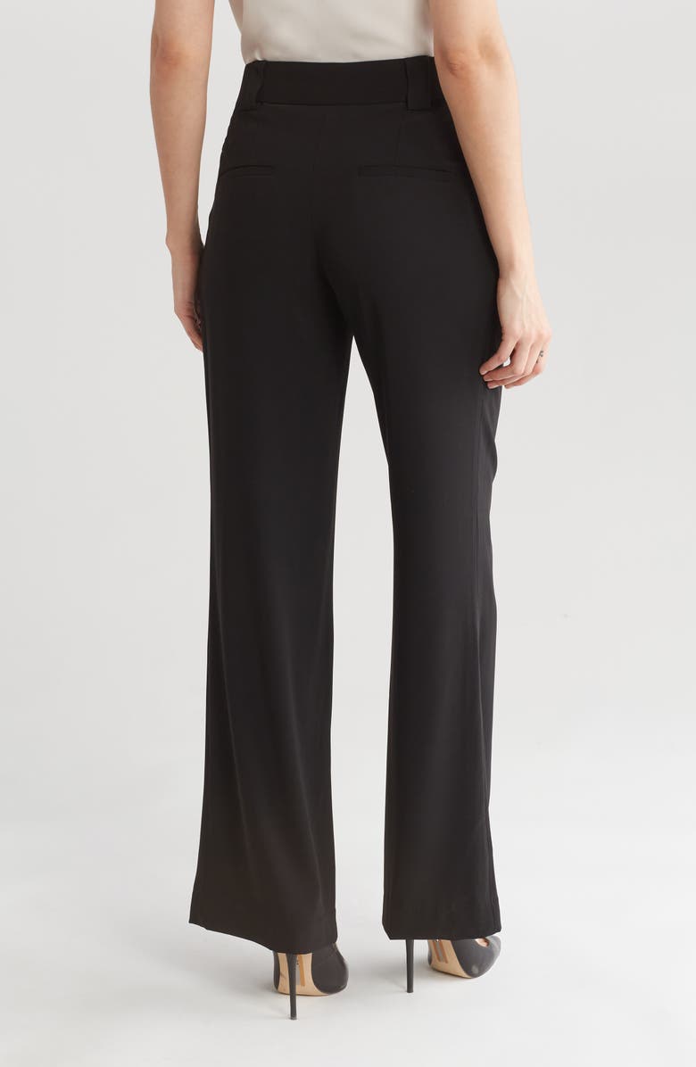 Amanda & Chelsea Soft Pleat Texture Trousers, Alternate, color, Black
